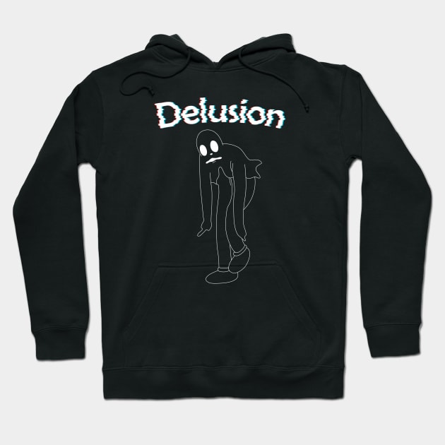 Delusion ghost black Hoodie by kanopa